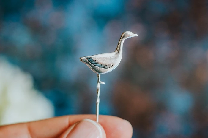 Sterling Silver Snow Goose Pin, Ethically Sourced