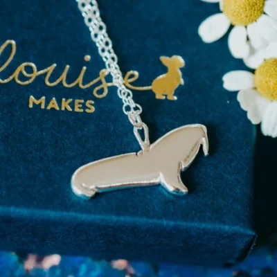 Walrus Necklace, handmade with Sustainable Silver, Box Shot