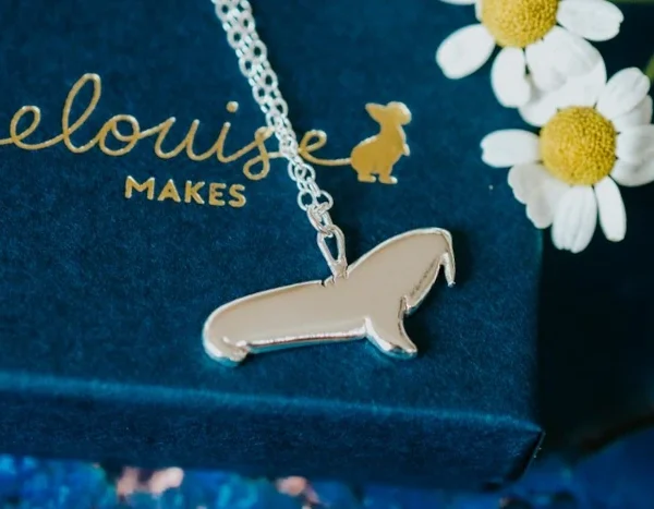 Walrus Necklace, handmade with Sustainable Silver, Box Shot