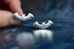 Bat Cufflinks in Hand, Handmade from Sterling Silver