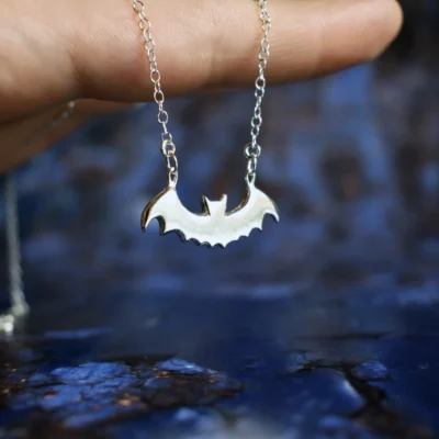 Bat Necklace, Handmade from Sterling Silver