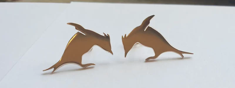 rockhopper penguin necklace and earring set remade from mother’s gold jewellery as a bespoke commission