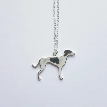 Bespoke SIlver Necklace Commission of Solo the Greyhound